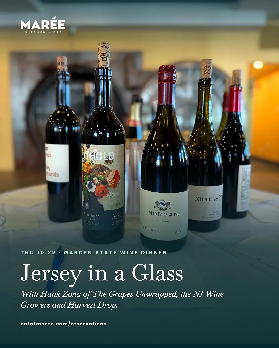 New Jersey Wine & Harvest Dinner at Marée
